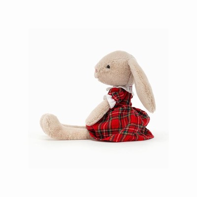 Jellycat Lottie Bunny Tartan New Zealand | WJKDQ9632